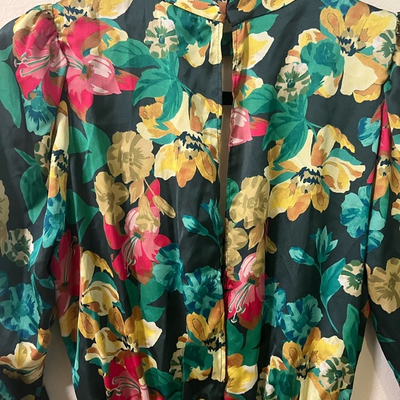 Zara Colorful Floral Satin Dress (*brand new with tags) - Picture 5 of 7